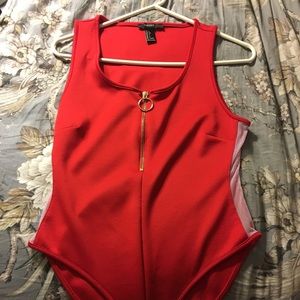 Red body suit
